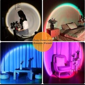 Sunset Lamp Projection, Remote Control 16 Colors Changing Projector LED  NWT